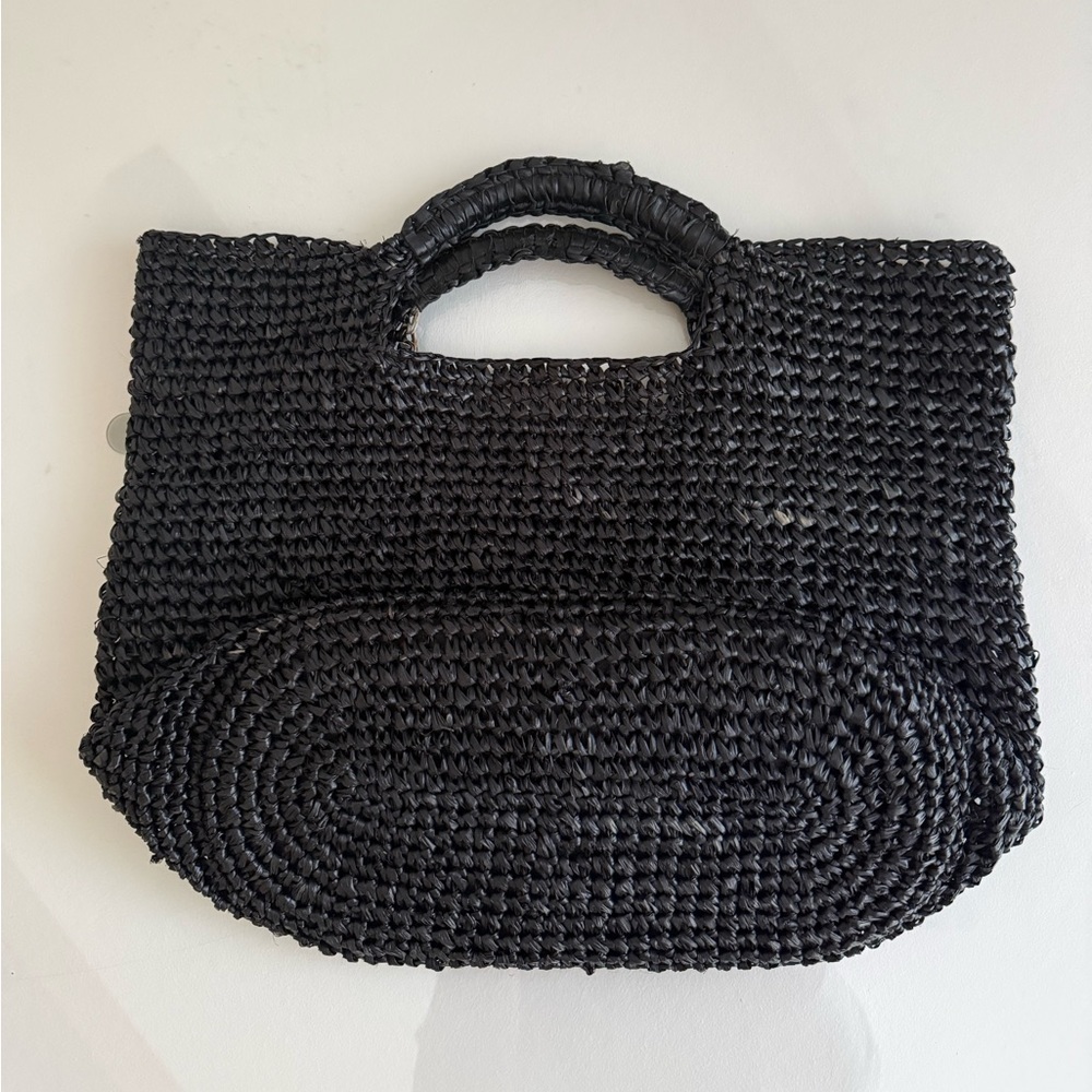 Flora Bella Napa Soft Tote |Raffia Summer Bag Boho Chic Leather Braided Handles
